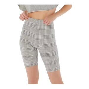 Urban Outfitters Glen Plaid High Rise Biker Shorts